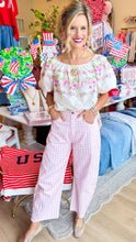 Ivory Floral Bubble Sleeve Top