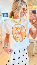 Cheetah Rhinestone Glasses Tee