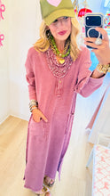 Mulberry Ribbed Knit Midi Dress