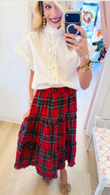White Ruffle Sleeve Button Up Top