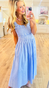 Baby Blue Gingham Dress