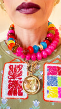 Sugar Bead Dark Multi Color Necklace