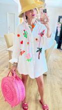 White Gauze Tropical Shirt
