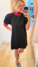 Black Tartan Plaid Shift Dress
