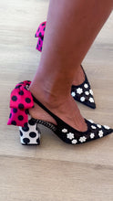 Betsey Johnson Black and White Floral Heel