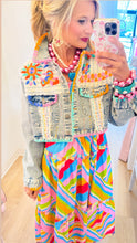 Denim Mix Patch and Embroidered Jacket