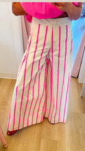 Hot Pink Stripe Wide Leg Pants