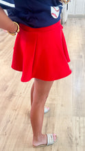 Red Flare Knit Skirt