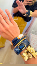 Navy Marble Stone Cuff