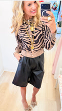 Zebra Print Cardigan