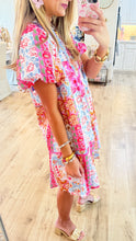 Pink Boho Babydoll Mini Dress