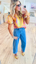 Multicolor Mix Abstract Jacquard Top