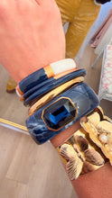 Navy Marble Stone Cuff