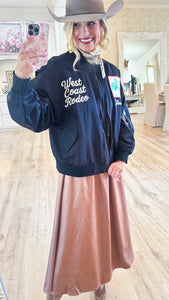 Black Vintage Bomber Jacket