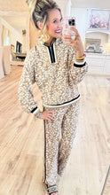 Mocha Leopard Pullover and Pant Set