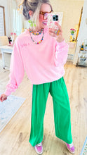 THML Green Contrast Stripe Wed Leg Pants
