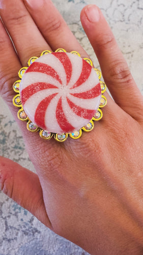 Red and White Peppermint Rings