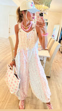 Pink and Blue Multi Floral Lace Overalls