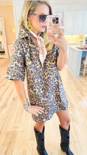 Brown Leopard Shift Dress