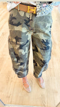 RESTOCK Olive Grey Camo Barrel Jeans