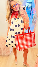 Navy Polka Dot Bow Dress