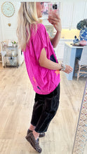 Hot Pink Star Child Dolman Sleeve Top