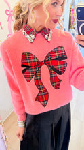 Pink Plaid Bow Sweater
