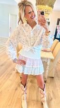 Multi Floral Smocked Waist Ruffle Mini Skirt