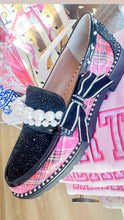 Betsey Johnson Pink Multi Plaid Pearl Loafer