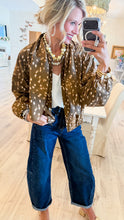 Fawn Print Front Tie Detail Jacket