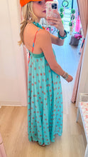Coral Multi Polka Dot Pattern Maxi Dress