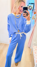 Cornflower Blue Contrast Trim Scuba Set