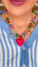 Rainbow Pink Heart Necklace