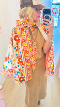 Natural Multi Floral Embroidered Cardigan