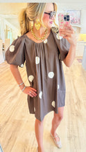Brown Polka Dot Mini Dress