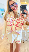 Ivory and Red Santa PJ Short Set