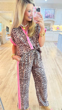 Pink Leopard Print Pant Set