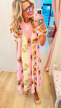 Pink Multi Mixed Pattern Maxi Dress