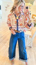 Ecru Floral 3/4 Sleeve Top