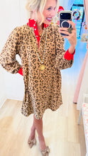 Taupe Leopard Suede Mini Dress