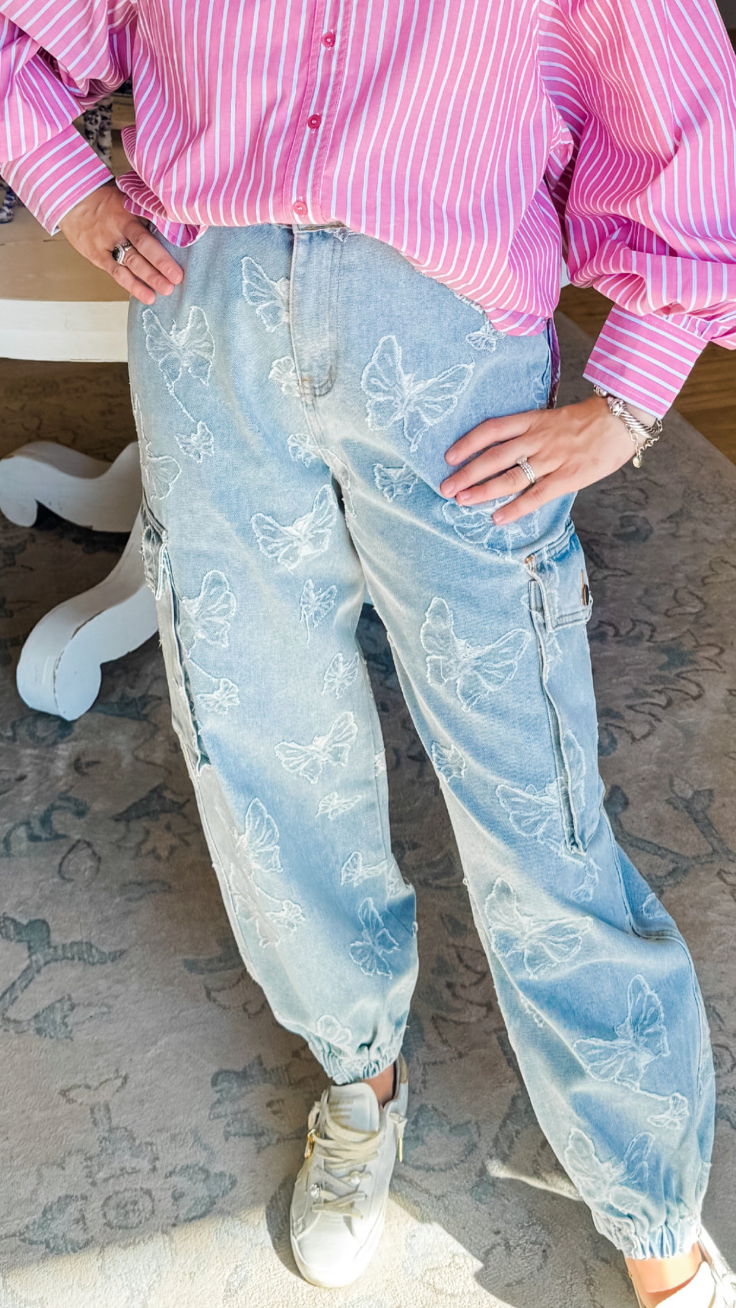 Butterfly Denim Jogger