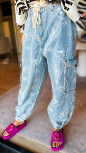 Butterfly Denim Jogger