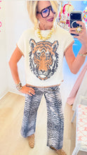 Ivory Tiger Knit Sweater Vest