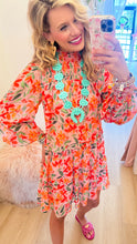 Pink Multi Floral Chiffon Mini Dress