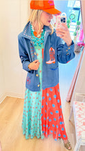 Coral Multi Polka Dot Pattern Maxi Dress