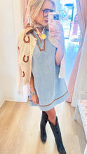 Taupe Rust Horseshoe Cardigan