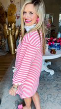 Pink Striped Bow Dress