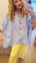Light Blue Stripe Oversized Top