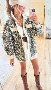 Washed Leopard Print Jacket