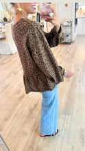Brown Leopard Print Long Sleeve Top